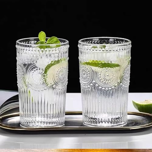 MARTVIA 350 ML Water Glass Tumbler Highball Glasses Clear Iced Tea and Glasses for Drinking Cocktail, Juice, Milkshake, Coke, Soda, Dishwasher Safe Pack of 6 (MT-03) - Image 4