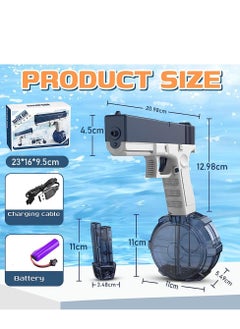 Electric Water Gun Toy, 32ft Water Guns with Expansion, Automatic Electric Water Guns for Adults & Kids, Squirt Guns for Kids Swimming Pool Beach Outdoor Party Games (Blue) - pzsku/Z5F38AD928948382D8E53Z/45/_/1725594050/a755ef50-96a3-410b-a0c5-274da28c3a78