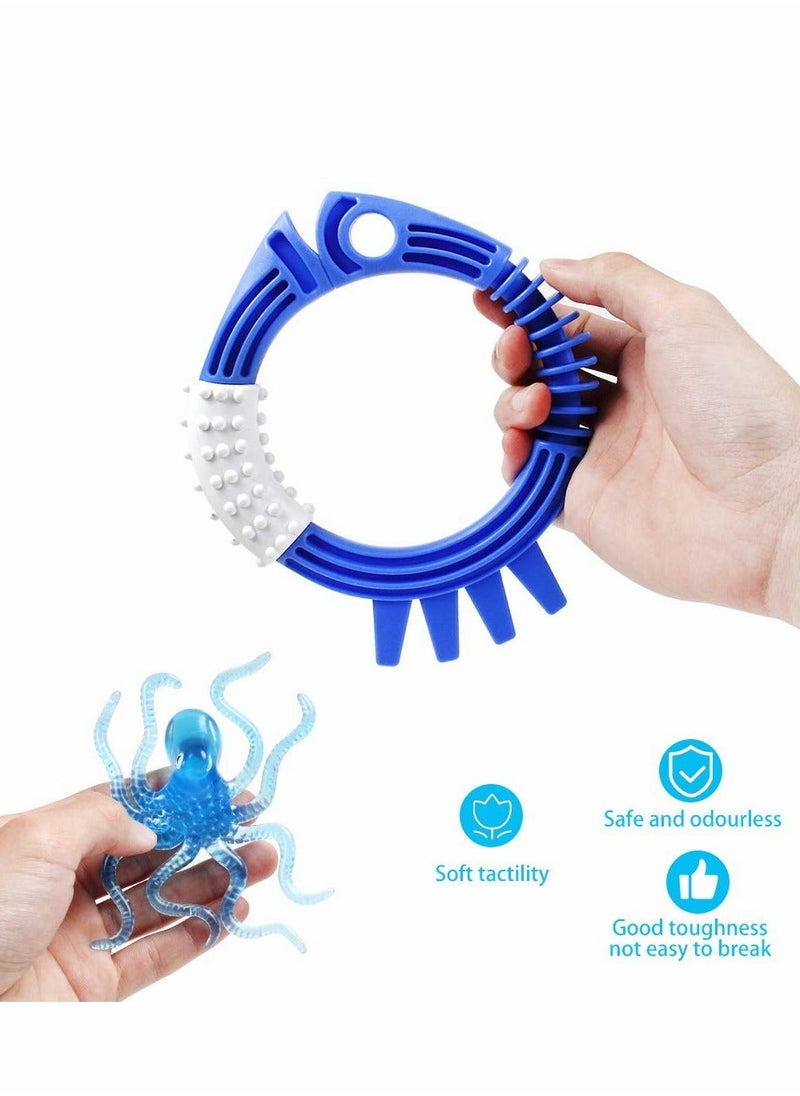 Diving Toys, Swimming Pool Toy Set Underwater kits, Rings and 3pcs Octopuses, Dive Gifts for Kids, Sinkers Game Training  - Image 3