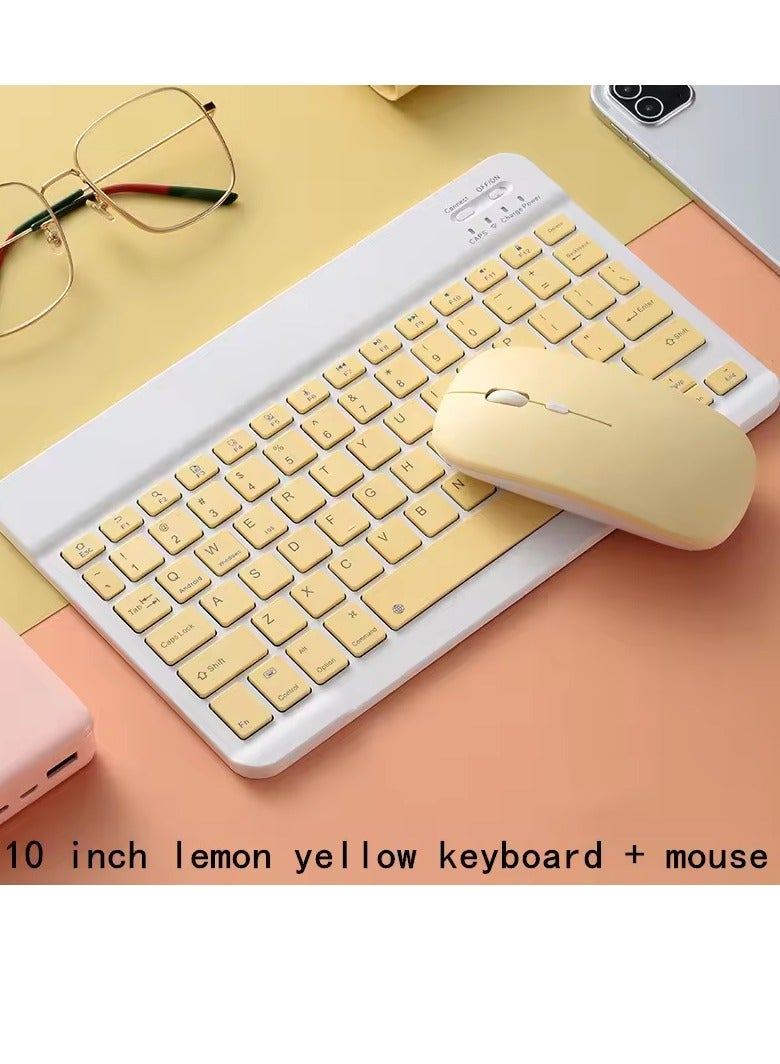 Wireless Keyboard and Mouse Combo Bluetooth Keyboard Mouse Set with Rechargeable Battery Pink - Image 2