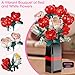 Ancesfun Roses Building Set with Vase Flower Bouquet Building Kit for Home Office Decor Flower Botanical Collection Toys Gift for Kids Girls and Adults Women on Valentines Day Mothers Day 841PCS - Image 4