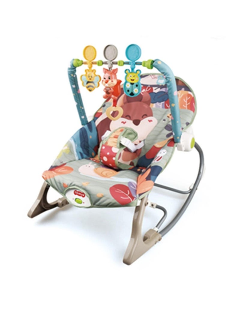 Generic - Baby Bouncer Seat, Baby Rocker, Swings and Vibrations seat for Infants, Portable Baby Swing with Music Box and Toys, Adjustable Multi Position, Newborn to Toddler, squirrel - Image 1