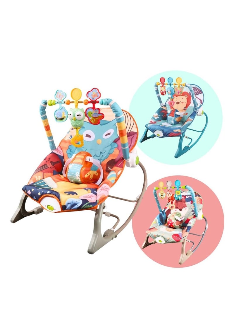 Generic - Baby Bouncer Seat, Baby Rocker, Swings and Vibrations seat for Infants, Portable Baby Swing with Music Box and Toys, Adjustable Multi Position, Newborn to Toddler, squirrel - Image 1