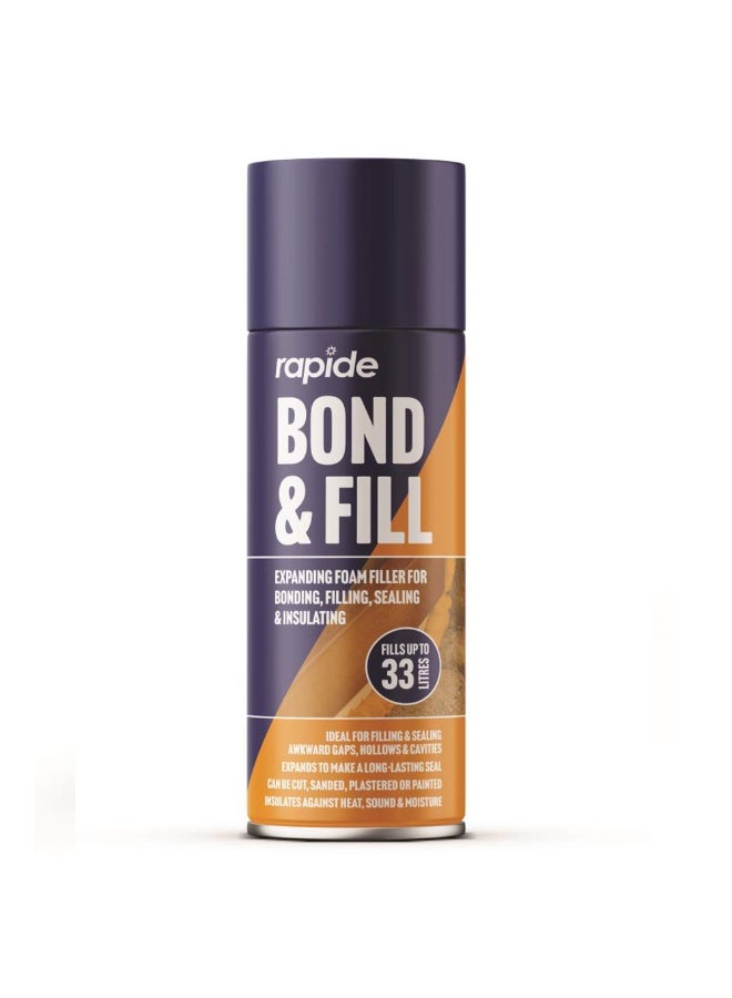 منتجات رابيد رابيد بوند آند فيل رغوة تمدد بولي يوريثان سعة ٥٠٠ مل – مصممة لملء الفجوات والتجاويف والشقوق بفعالية، مع قدرة تعبئة تصل إلى ٣٣ لترًا لضمان أفضل تغطية وكفاءة في الاستخدام. - Image 4