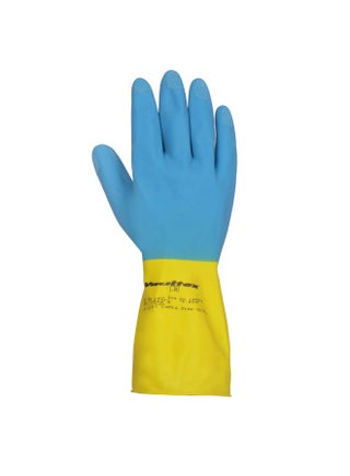 Vaultex NEP Latex Rubber gloves Length 33CM Color Blue & Yellow, Size L, 1Pair/Pack - pzsku/Z5F38DBBCD769E311CA66Z/45/1744014574/ffc4f6c0-e28e-4e51-be39-f545eb9587b1
