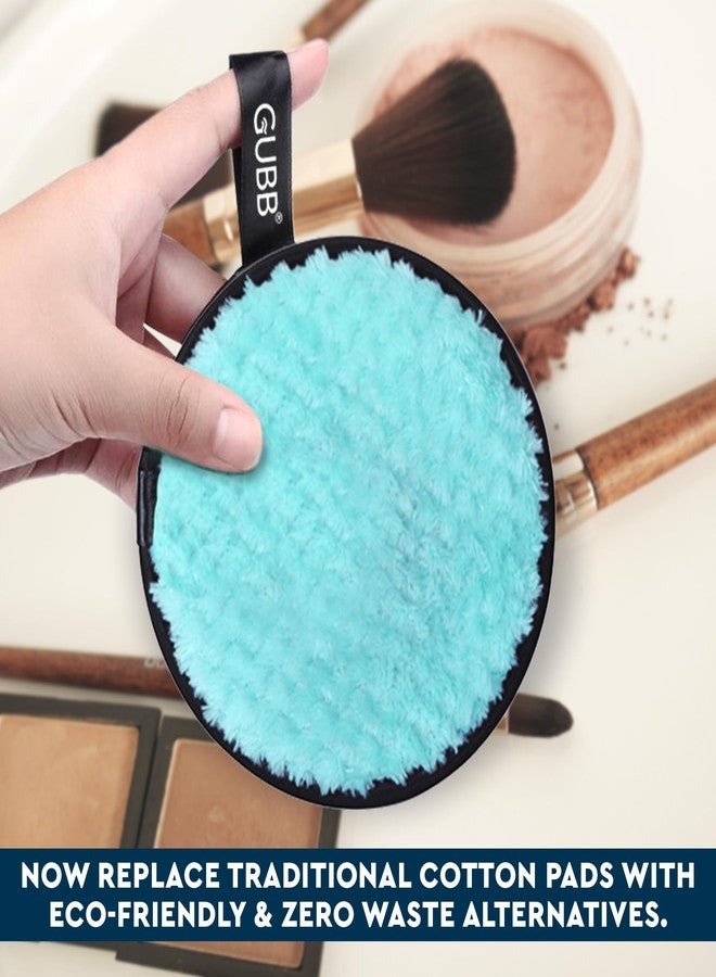 GUBB Makeup Remover Pads | Soft Round Facial Cleansing Pad Towels | Double-Sided and Washable Make Up Removers | Microfiber Sponge Pads for Deep Cleansing Facial Make-up | Safe for oily, dry or sensitive skin | Pack of 2 (Purple & Pink) - Image 2