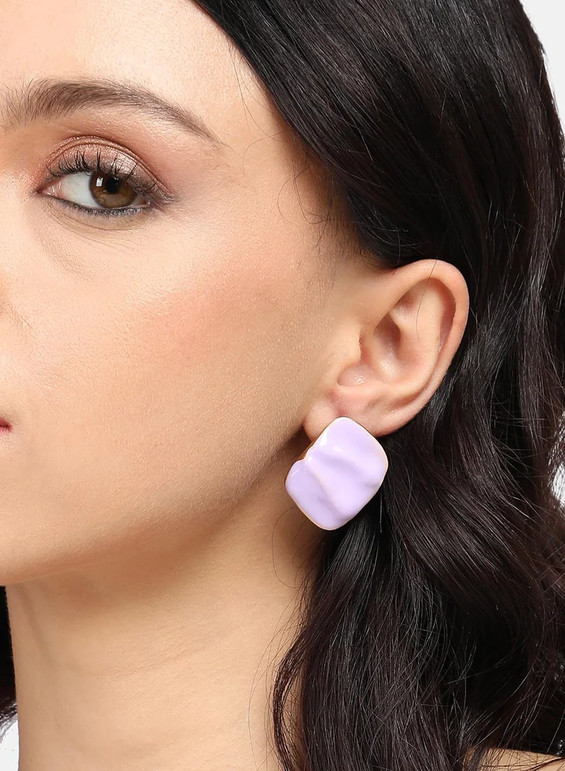 SOHI Textured Enamel Artificial Stud Earring Jewellery