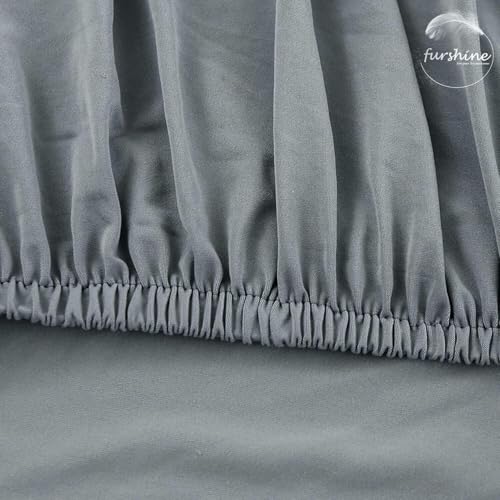Outlay Home Spandex Dining Chair Covers, Solid Plain Stretchable, Set of 6, Standard Size (Grey) - Image 5