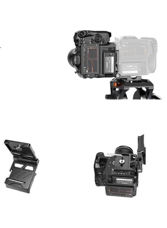 Coman Quick Release Plate Horizontal Vertical Folding Plate Camera Dslr Hydraulic Panoramic Head L-Shaped Vertical Plate Camera Tripod Photography Video Camera Universal Quick Release Plate Compatible - Image 2