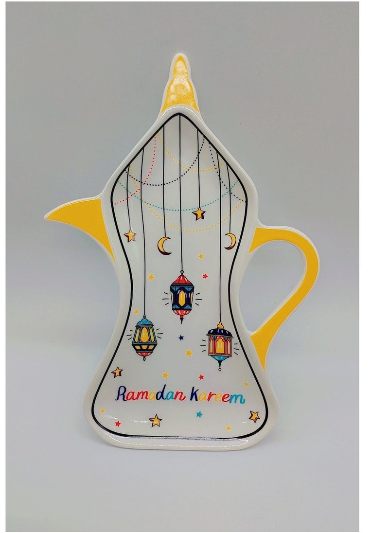 AKDC Ramadan ceramic dallah plate home décor 23cm  - Image 3