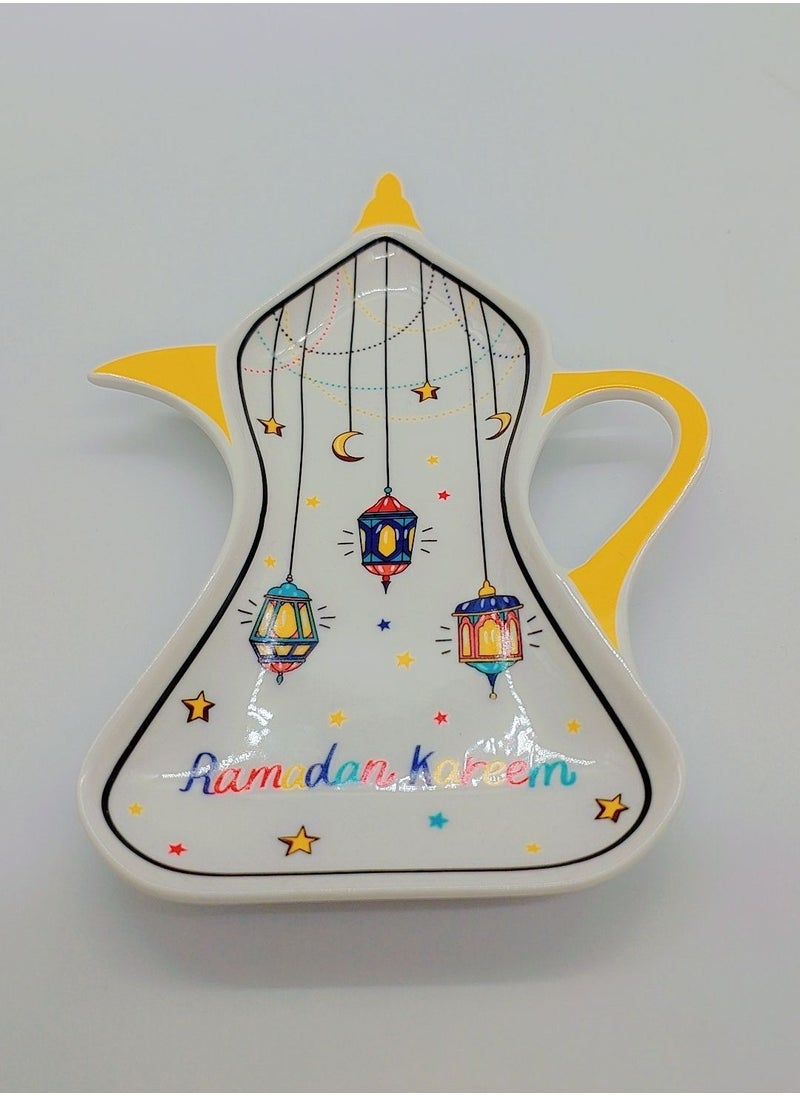 AKDC Ramadan ceramic dallah plate home décor 23cm  - Image 4