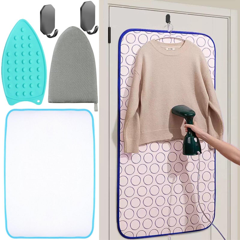 Portable Ironing Mat for Table Top Iron Pad for Countertop Thick Ironing Blanket Over The Door Steamer Pad Washer Dryer Heat Resistant Mat Travel Ironing Board Large 472x236