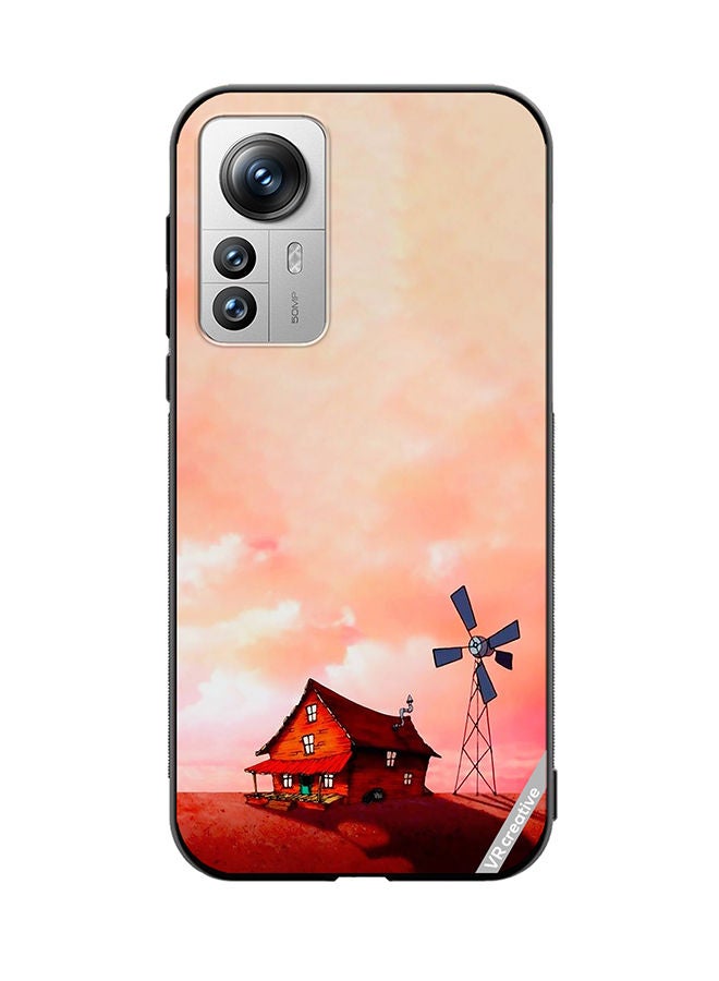 VR CREATIVE غطاء حماية لهاتف Xiaomi 12 Pro بتصميم منزل متعدد الألوان - Image 1