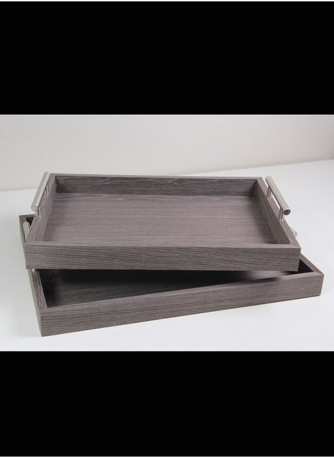 A set of multi-use serving trays