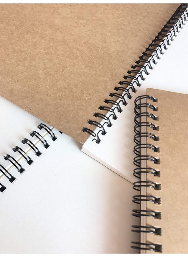 VEEPPO VEEPPO A4/B5 Big Thick Spiral Bound Notebooks and Journals Bulk 2/4Pack Blank/Lined Scrapbook Backpack Books 50Sheets/100Pages per Book (A4 Blank-2 Pack)  - Image 5