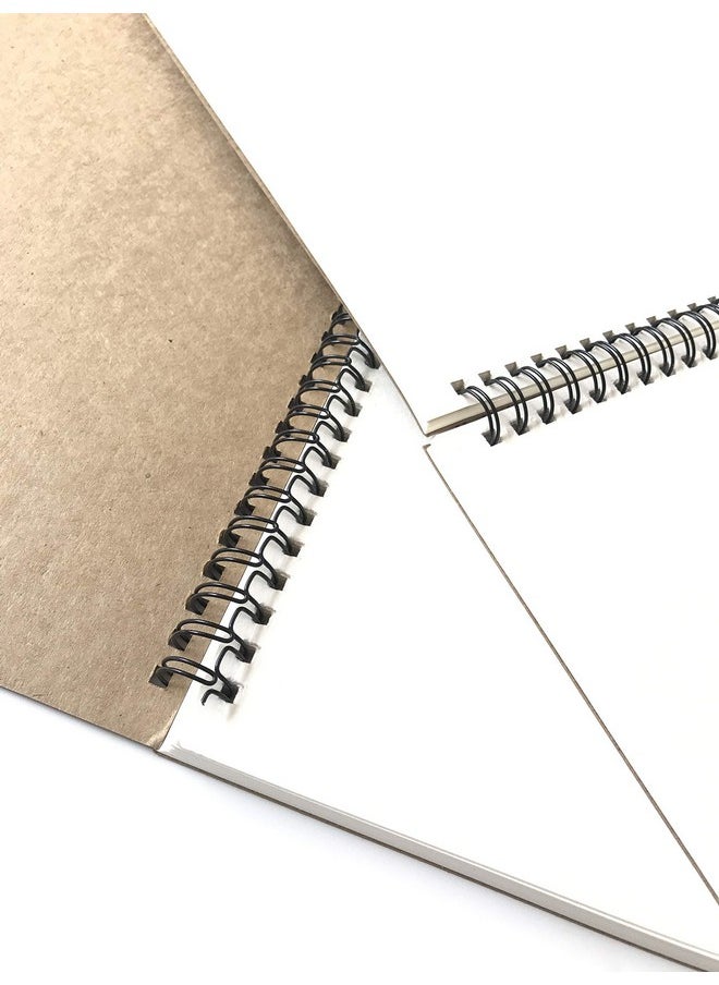 VEEPPO VEEPPO A4/B5 Big Thick Spiral Bound Notebooks and Journals Bulk 2/4Pack Blank/Lined Scrapbook Backpack Books 50Sheets/100Pages per Book (A4 Blank-2 Pack)  - Image 3
