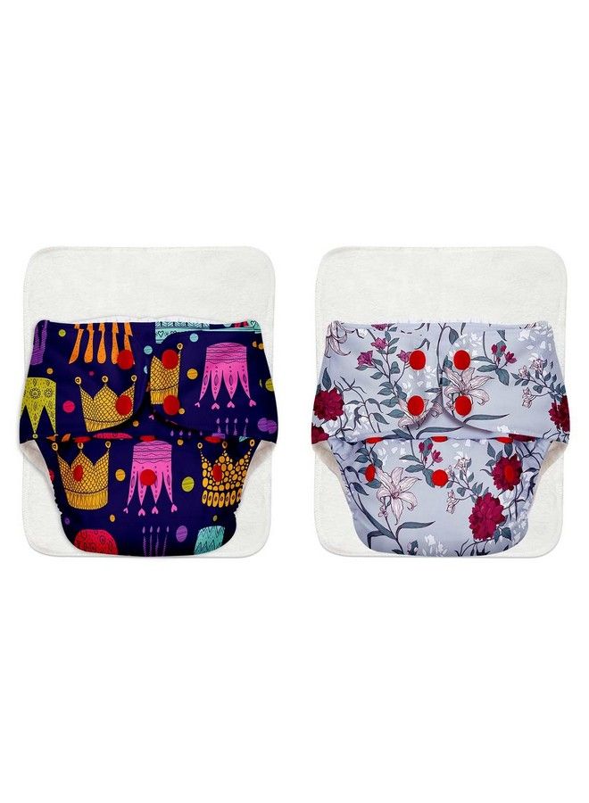 Superbottoms Basic Assorted Pack Of 2 Cloth Diaper For Baby ; Washable & Reusable Cotton Cloth Diaper ; 0 3 Years ; Freesize ; Adjustable ; Reduces Rash ; With Quick Dry Pad;Insert - Image 2