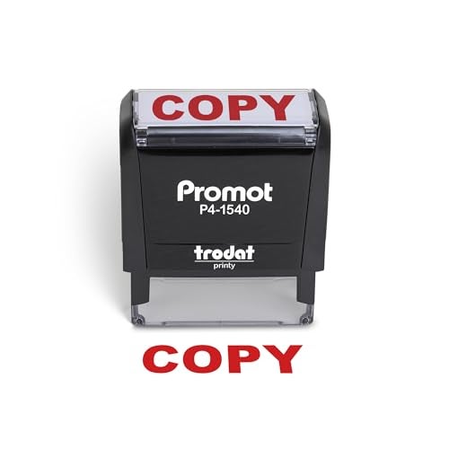 Promot Promot Copy Self Inking Rubber Stamp  Refillable Stampers for Office  Business Accounting Bookkeeping Coding Legal Notary Work Ordering Inventory Stamps  Red Ink