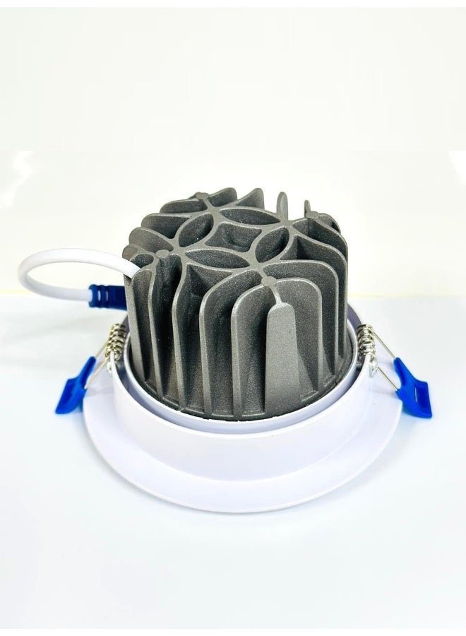 Melfi Adjustable Cob Embedded Round Led Downlight 12W 240Vac -White Ceiling Spotlight Ip20 Rated | For Indoor Home And Office Use (Daylight 6500K 1Pcs) - Image 5