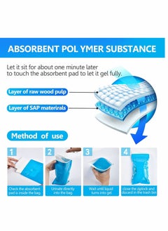 Generic Emergency Urinal Bag for Children and Kids 12 pack Disposable Urine Bags for Men and Women 600ml Portable Pee Bag for Travel Traffic jam Brief Relief (Blue)  - Image 3