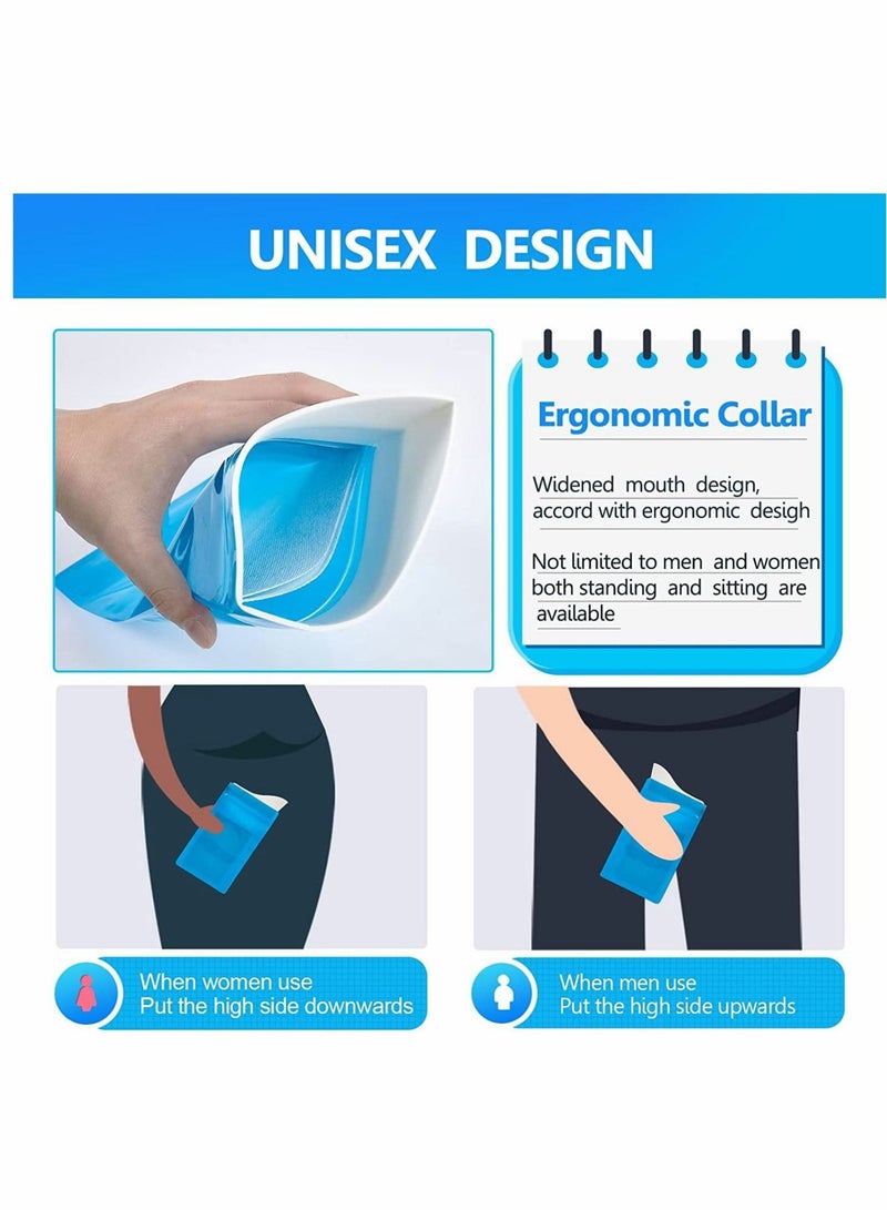 Generic Emergency Urinal Bag for Children and Kids 12 pack Disposable Urine Bags for Men and Women 600ml Portable Pee Bag for Travel Traffic jam Brief Relief (Blue)  - Image 4