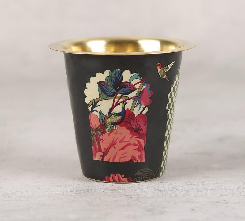 India Circus by Krsnaa Mehta India Circus by Krsnaa Mehta Signature Windows Brass Coffee Tea Cup Tumbler Traditional Kumbakonam Dawara Set Filter Coffee Set Serving Drinkware 150 ml  - Image 4