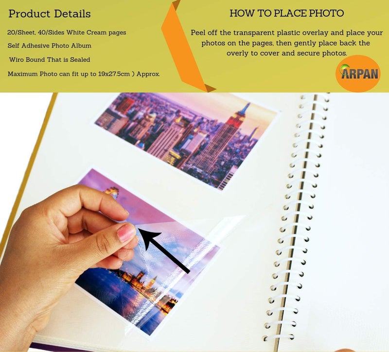Arpan Large Self-Adhesive Photo Albums - Life Inspirational Slogans Photo Album x 1 - Image 3