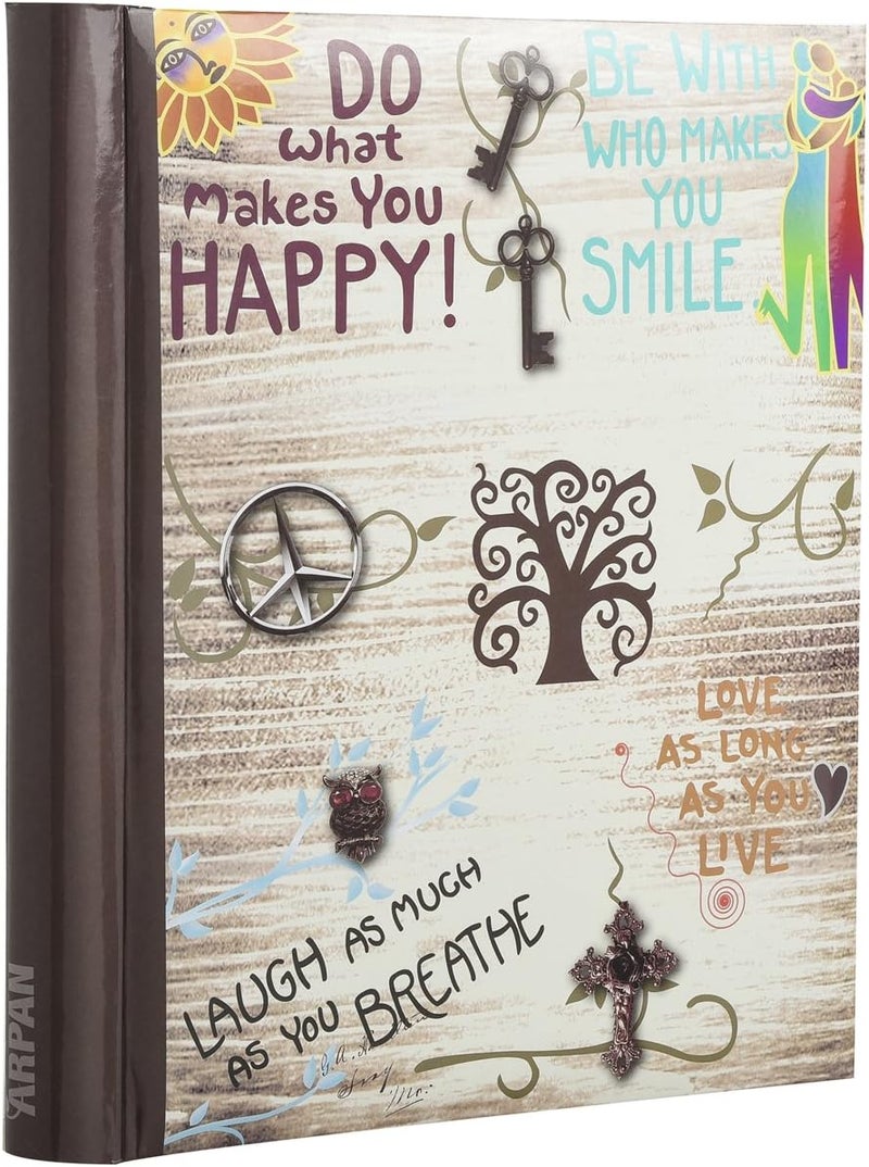 Arpan Large Self-Adhesive Photo Albums - Life Inspirational Slogans Photo Album x 1 - Image 1