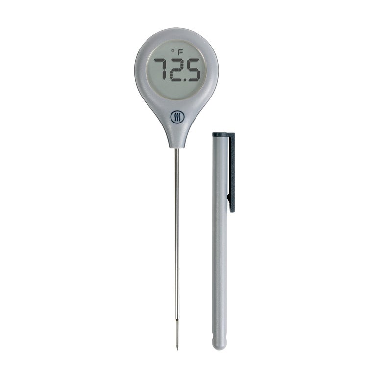 مقياس حرارة ThermoWorks ThermoPop 2 - أفضل مقياس حرارة فوري القراءة (لون رمادي فاتح) - Image 1
