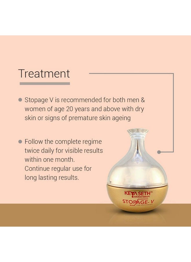 Keya Seth Aromatherapy Keya Seth Aromatherapy,Stopage V - Anti Ageing Treatment- Vitamins B2, B3(Niacinamide), B5, C, E, Hyaluronic Acid, Alpha Arbutin, Anti Ageing Night Cream For Men & Women  - Image 5