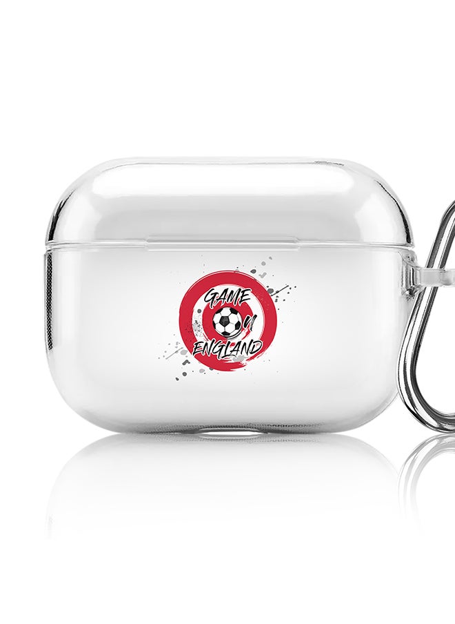 Stylizedd Classic Clear printed Case for Apple AirPods Pro 2nd Generation Thin Transparent Cover [Designed for Apple AirPods Pro 2nd Generation] - Game on England  - Image 1