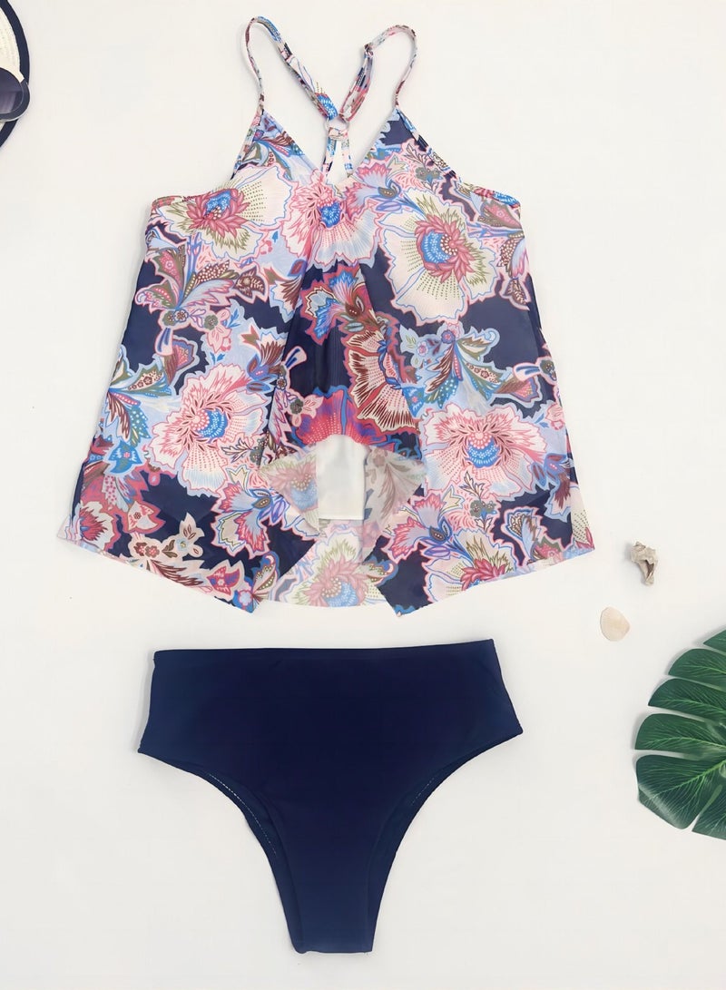 Loquat 2 Piece Boxer Swimsuit Beach Bikini  - Image 1