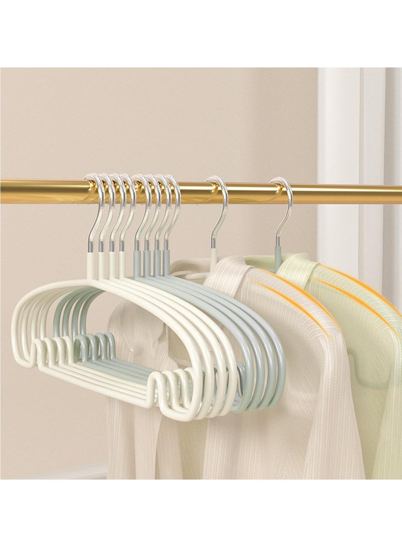 TYCOM Non Slip Hangers Suit Hangers 10 Pack Ultra Thin Space Saving Clothes Hangers with No Shoulder Bump Design for Coats Jackets Pants Dress Clothe Grey 10 Pack.  - Image 4