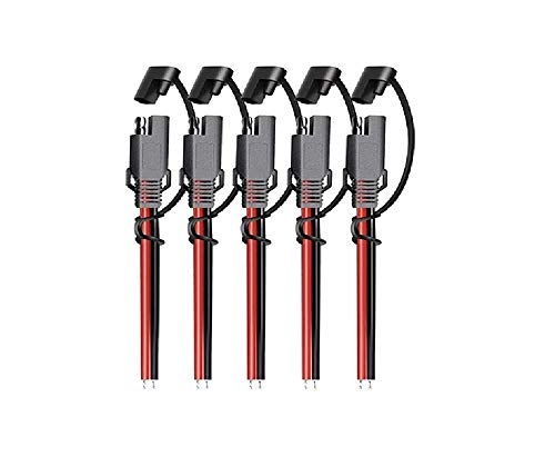 iMESTOU كابلات iMESTOU 16AWG SAE كابل تمديد طاقة SAE موصل DC سريع الفصل 2 دبوس 12V 30CM مع أغطية مقاومة للماء لتطبيقات دراجة نارية سيارة بطارية بدء التشغيل الطاقة الشمسية (5 قطع) - Image 5