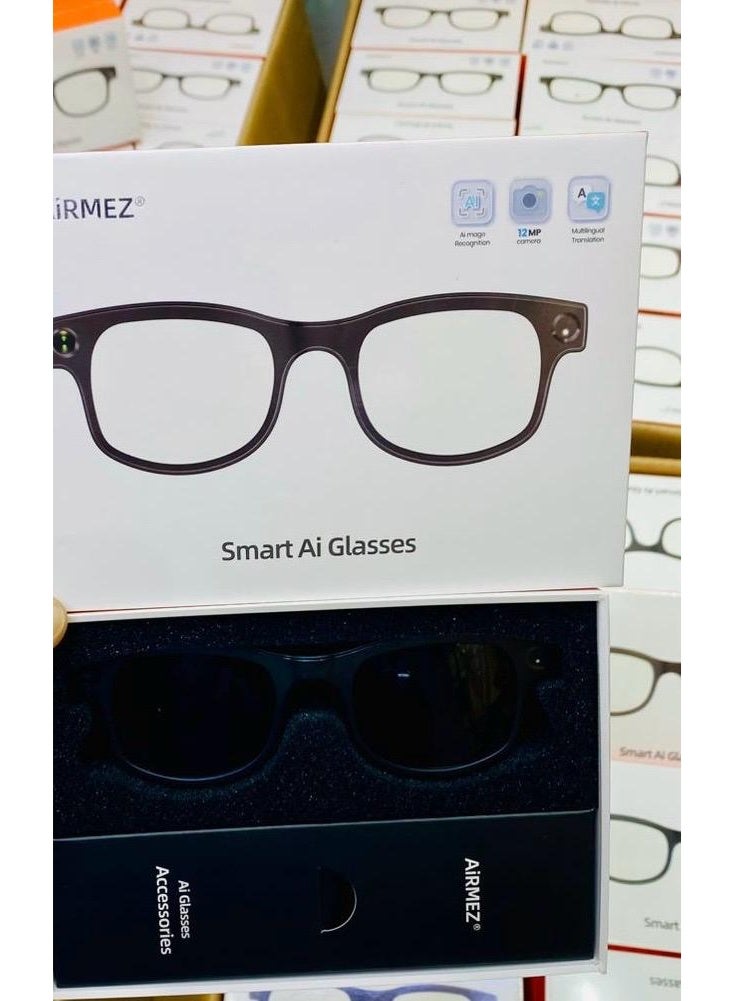 أيرمز نظارة Airmez الذكية – موديل MezLens S1  استمتع بتجربة تقنية متطورة مع نظارة Airmez الذكية، المصممة لتجمع بين الأناقة والراحة والميزات الذكية التي تسهّل حياتك اليومية - Image 1