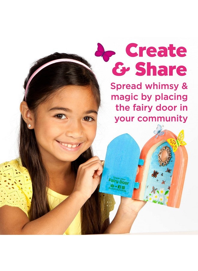 Creativity for Kids Butterfly Fairy Door Kit - Painting Arts and Crafts for Kids, Creative Gifts for Girls and Boys Age 6-7+ Yellow - Image 5