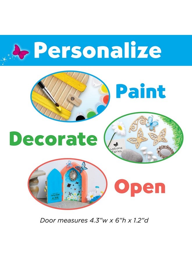 Creativity for Kids Butterfly Fairy Door Kit - Painting Arts and Crafts for Kids, Creative Gifts for Girls and Boys Age 6-7+ Yellow - Image 4