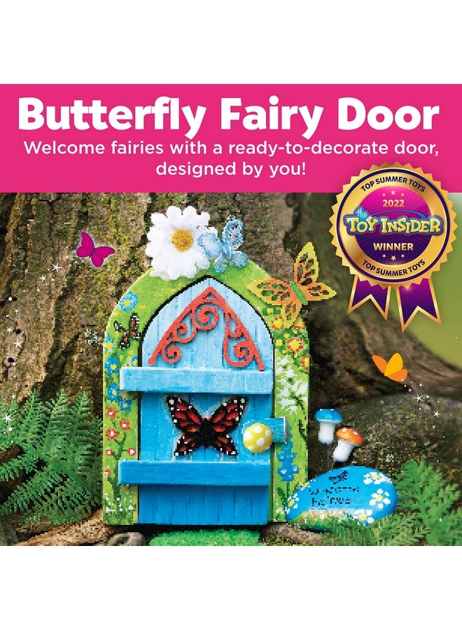 Creativity for Kids Butterfly Fairy Door Kit - Painting Arts and Crafts for Kids, Creative Gifts for Girls and Boys Age 6-7+ Yellow - Image 2