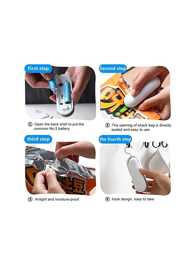 PROMASS Bag Sealer, Heat Sealer For Plastic Bags,Vacuum Food Sealer And Cutter,Portable And Practical,Handheld Bag Sealer,2 In-1 Heat Seal And Cutter Mini Food Sealer For Plastic Bags  - Image 4