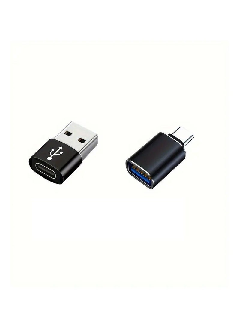 MASIA OTG Adapter Set 2-Piece Type-C to USB Fast Charging Data Transfer Adapters Compatible with Samsung Xiaomi MacBook Laptops Tablets Everyday Use - Image 1