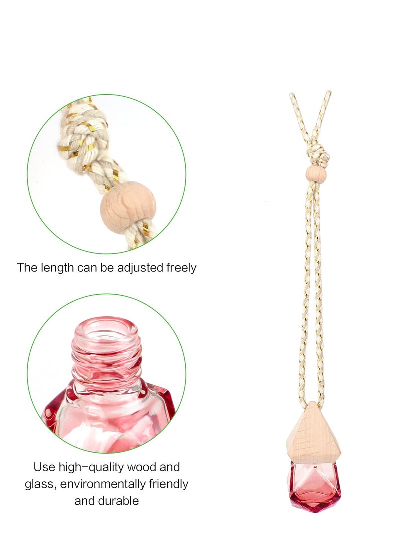 Car Perfume Bottle Diffuser,5 Pieces 8ml Car Perfume Glass Bottle Refillable Car Perfume Bottle Empty Air Freshener Car Hanging Perfume Bottle for Car Home Office - Image 3