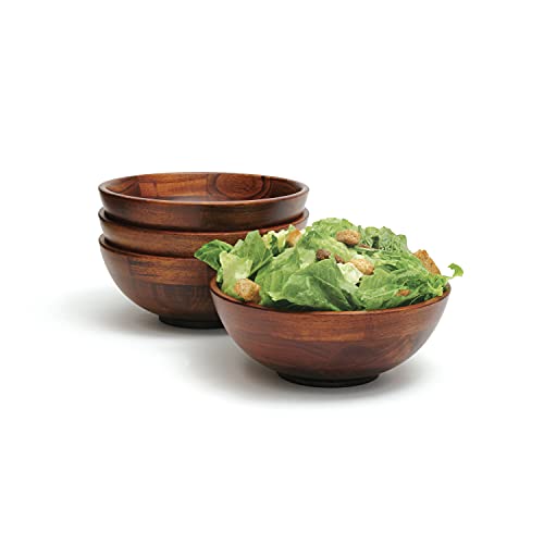 Lipper International Lipper Cherry Finish 4 Piece Footed Bowl Set - Image 1
