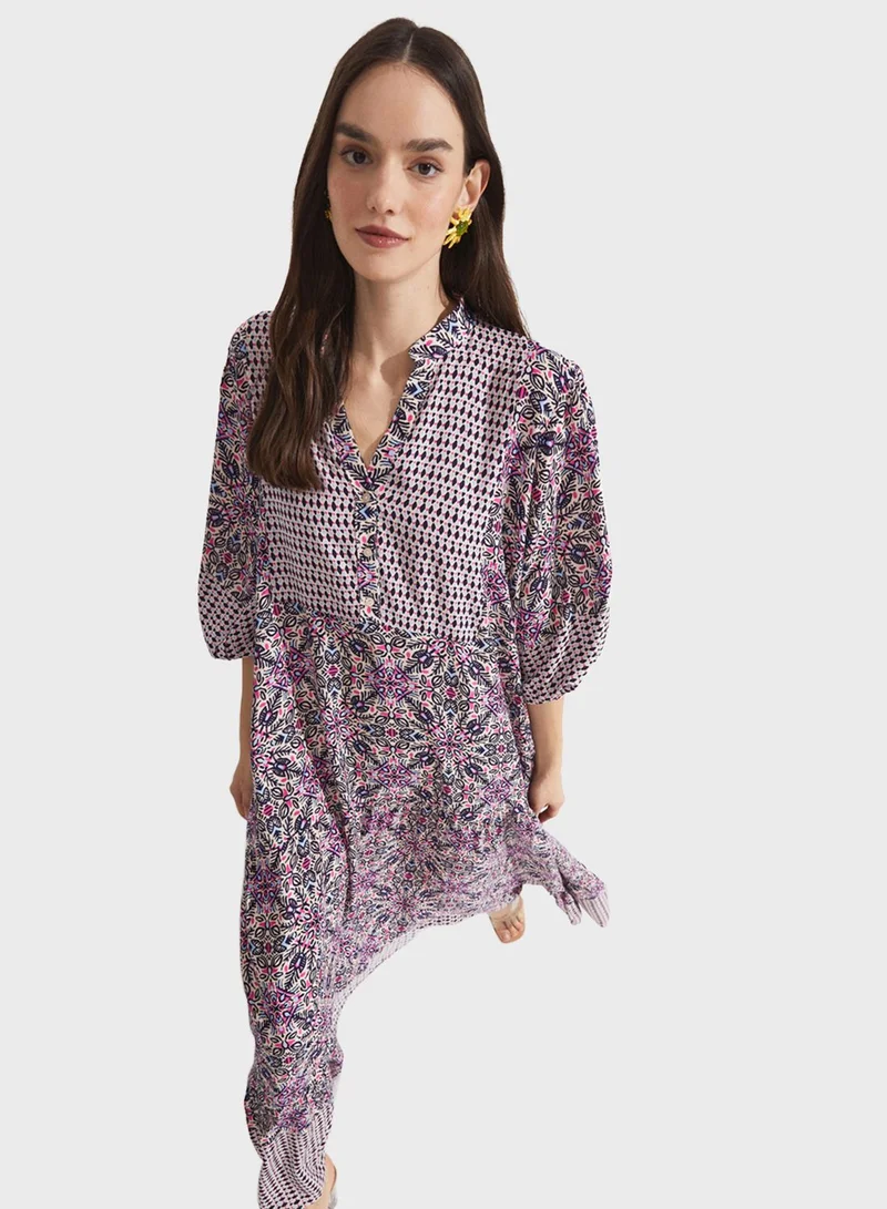 JUNE Floral Print Maxi Dress
