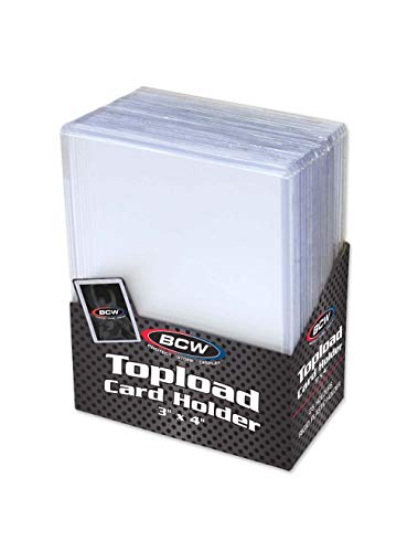 BCW 3x4 Topload Card Holder - Standard - 25ct | Rigid PVC Trading Card Protection for Baseball Cards, Football Cards, and Trading Cards Like Pokémon and MTG | Holds Cards Up to 20pts - Image 1