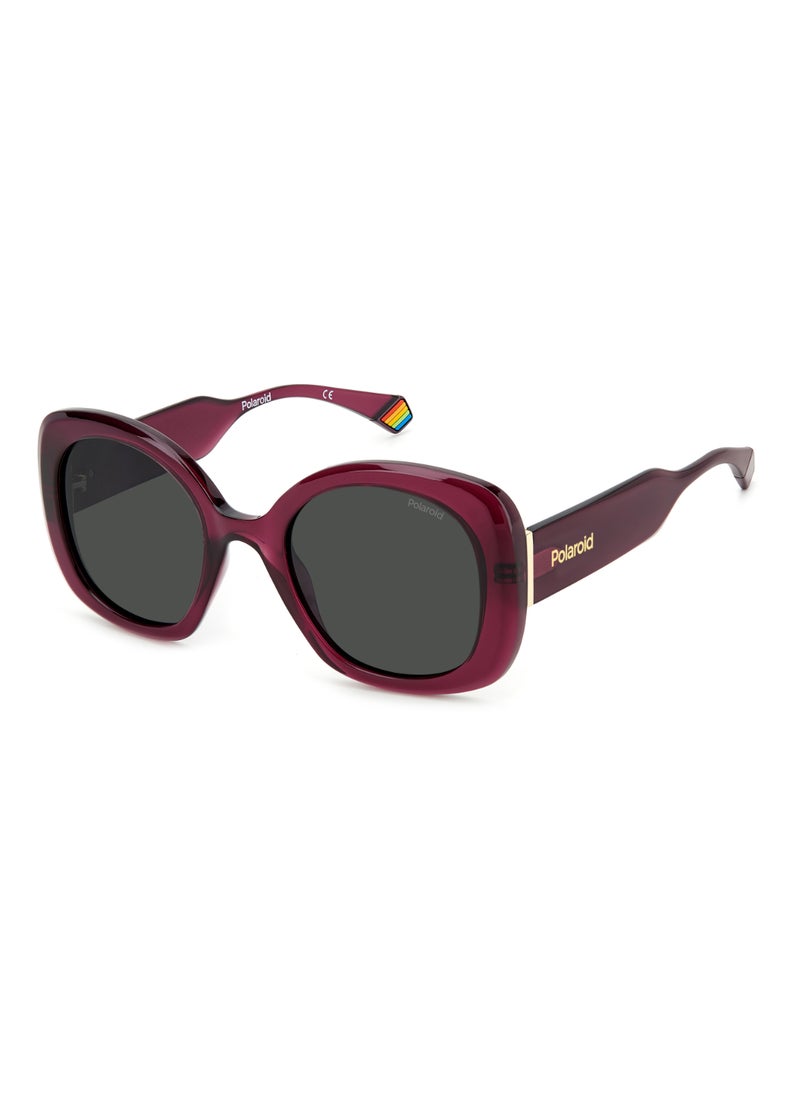 Polaroid Women's Polarized Square Shape Metal Sunglasses Pld 6190/S Grey 50 - Lens Size: 49.5 Mm - Violet  - Image 1