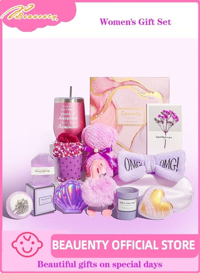 Beauenty 11PC Scented Candles & Bath Bombs Set,Gifts for Women for Birthday Mother's Day Women's Day,Bubble Bath Set Gifts for Women,Relaxing Spa Gift Set for Woman - Image 1