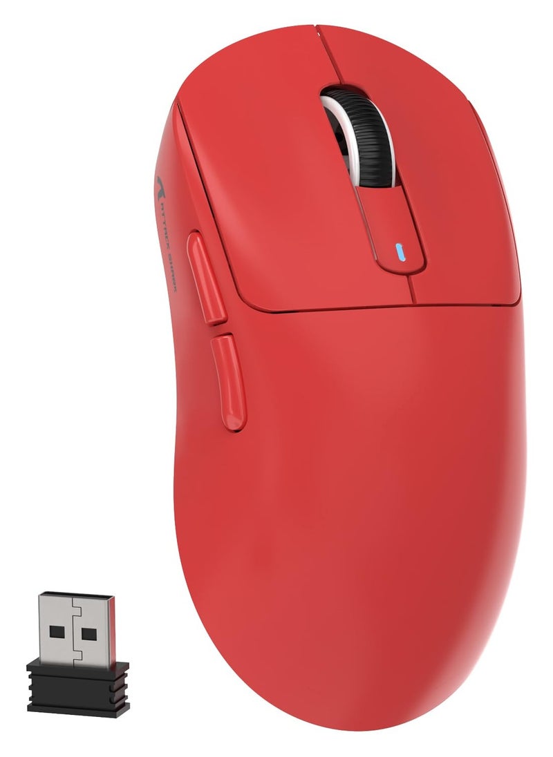 Attack Shark X3 Lightweight Wireless Gaming Mouse with Tri-Mode 2.4G/USB-C Wired/Bluetooth,Up to 26K DPI, PAW3395 Optical Sensor,5 programmable Buttons for PC/Laptop/Win/Mac  - Image 1