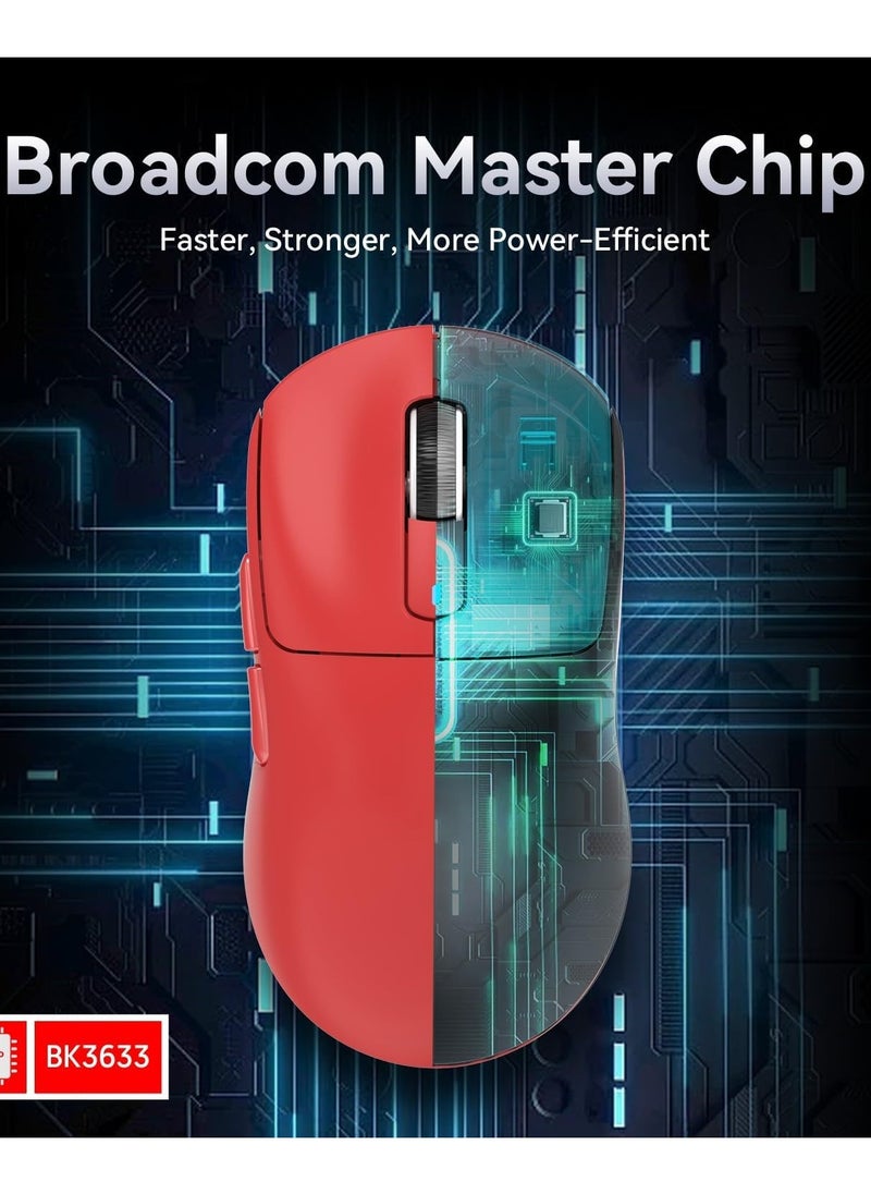 Attack Shark - X3 Lightweight Wireless Gaming Mouse with Tri-Mode 2.4G/USB-C Wired/Bluetooth,Up to 26K DPI, PAW3395 Optical Sensor,5 programmable Buttons for PC/Laptop/Win/Mac - Image 1