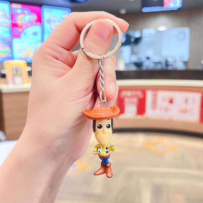 Toy Story Keychain Buzz Lightyear Cute Cartoon Figurine Charm Woody-Pendant