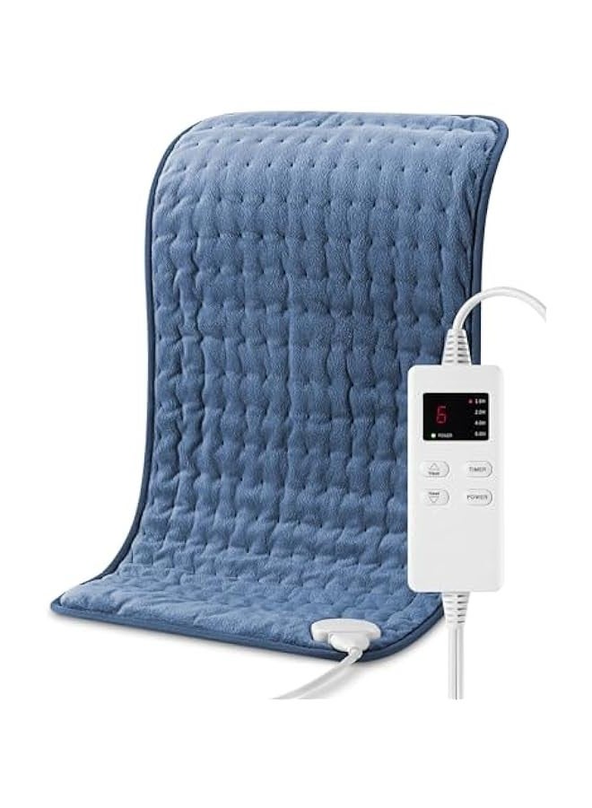 TRASSLE Heating Pad, Electric Heating Pads for Back, 6 Heat Settings Electric Heat Pad for Neck and Shoulder, 4 Timer Settings, Moist Heat Option, Auto Shut Off  - Image 1